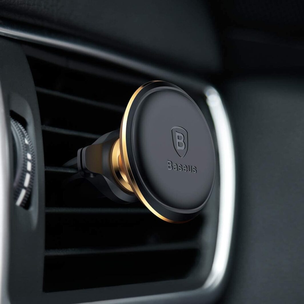 Baseus car mount magnetic with cable clip gold - immagine 4
